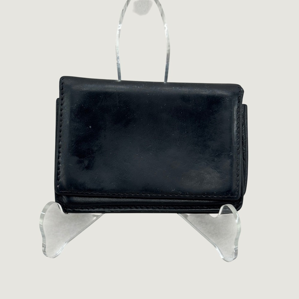 Wilsons Leather‎ Bifold Wallet Black Minimalist Classic Vintage Card Holder